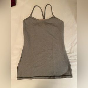 Lululemon Striped Fitted Tank Top with Built-In Bra